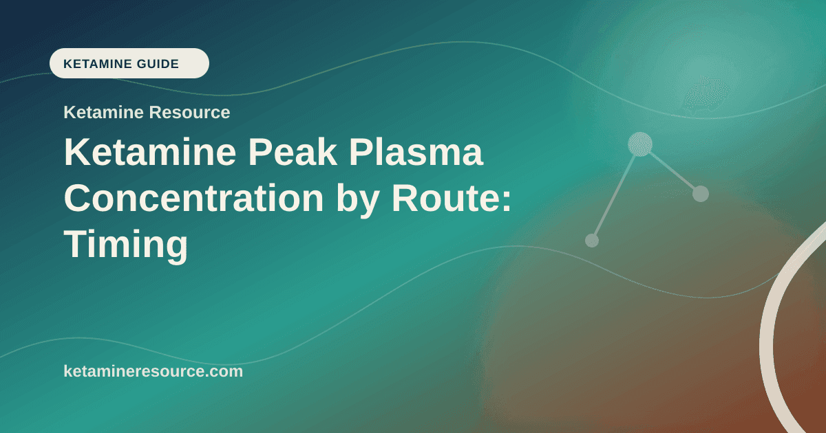 Ketamine Peak Plasma Concentration by Route: Timing article visual for Ketamine Resource